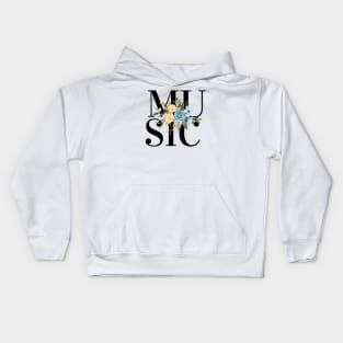 Cute music graphic design artwork Kids Hoodie